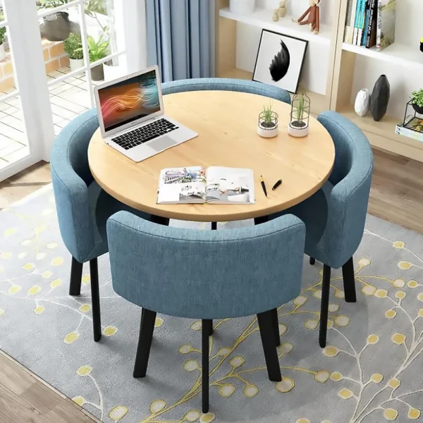 Round Dining Table with 4 Chairs