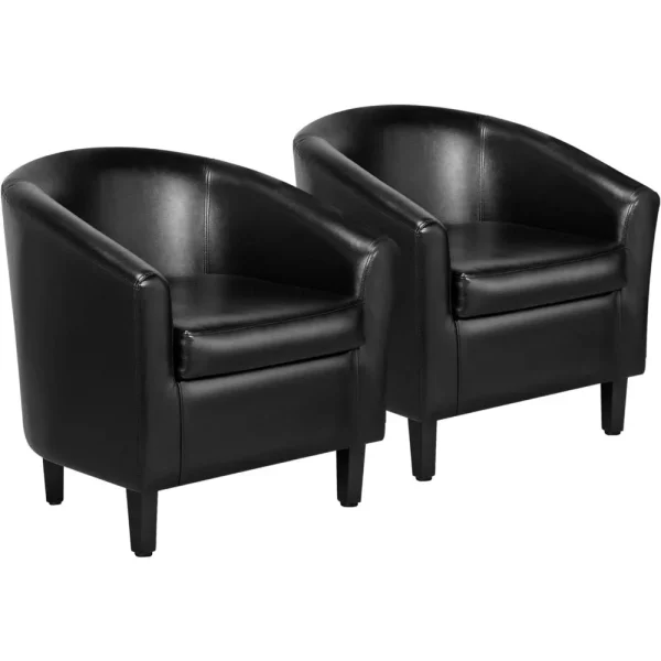 Leather Barrel Chairs