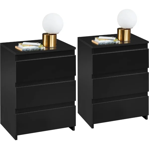Bedside Tables with 3 Drawers